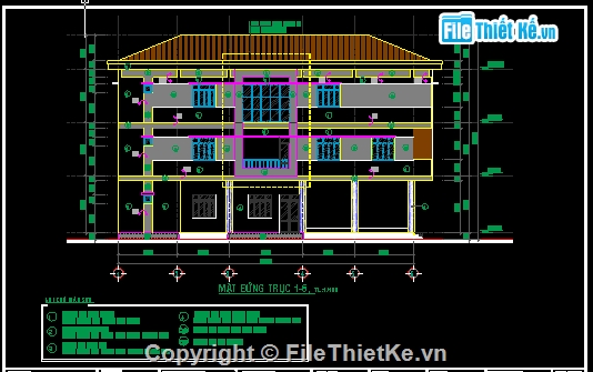 Bản vẽ nhà trẻ,Bản vẽ,Bản vẽ nhà nghỉ,nha van hoa phuong